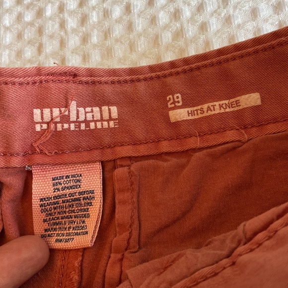 NEW! $40 URBAN PIPELINE Ultimate Flex Flat Front Shorts Size 29 Terra Cotta RED - Picture 4 of 7